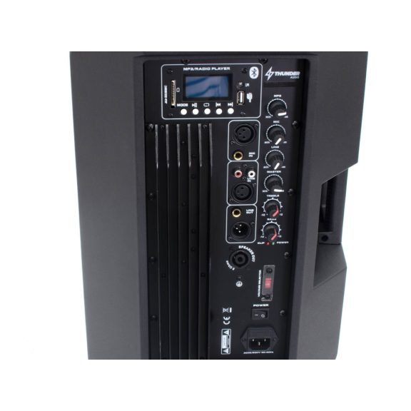 Thunder EXA-12BT 300/600W (12″) aktív hangfal (MP3 + TWS Bluetooth + FM)