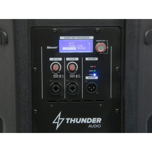 Thunder FLASH-15ST 700/1400W (38 cm) Bi-Amp aktív hangfal állvánnyal + Bluetooth