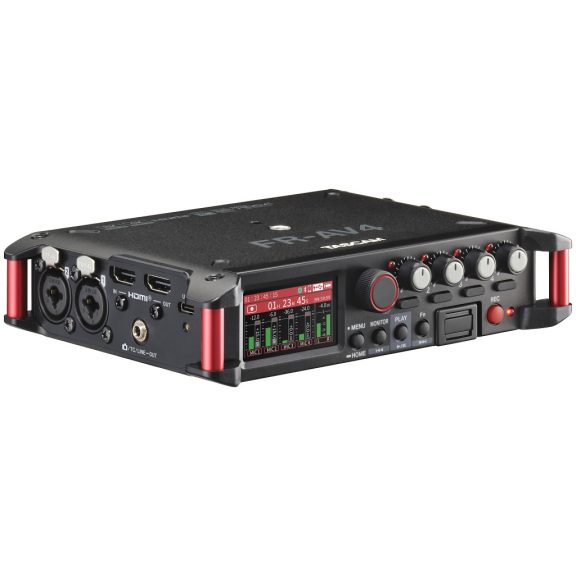 Tascam FR-AV4, 4 csatornás 32-bit hordozható rögzítő, Time code generátor, USB-interfész és HDMI szinkron