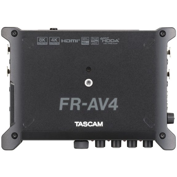 Tascam FR-AV4, 4 csatornás 32-bit hordozható rögzítő, Time code generátor, USB-interfész és HDMI szinkron