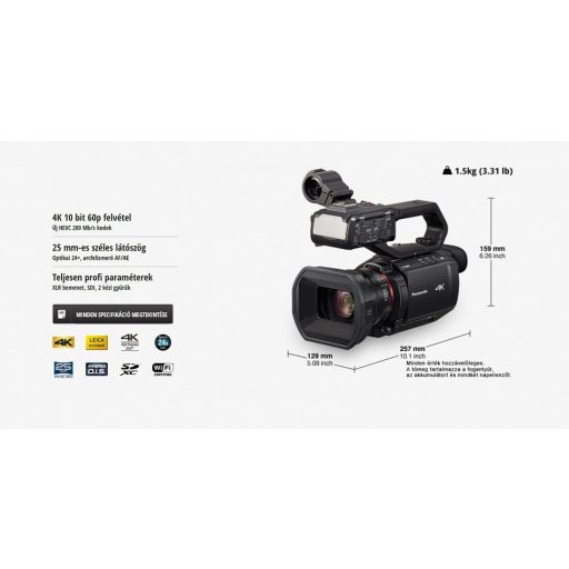 Panasonic HC-X2000 profi 4K/60P kamera