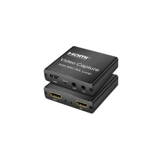 HDMI Streaming eszköz mikrofon és fejhallgató bemenettel