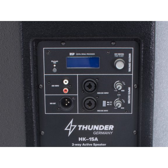 Thunder HK-15A 500/1000W (15″) Bi-Amp, professzionális aktív hangfal + TWS Bluetooth Thunder HK-15A 500/1000W (15″) Bi-Amp, professzionális aktív hangfal + TWS Bluetooth