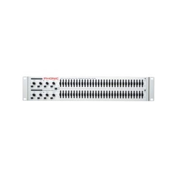   Phonic IA-231F equalizer, gerjedés figyelővel és limiterrel 2x31 sávos