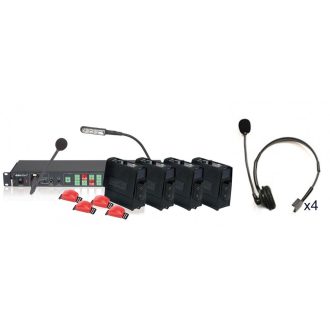 Datavideo ITC-100 Intercom / utasító szett 4 adóval