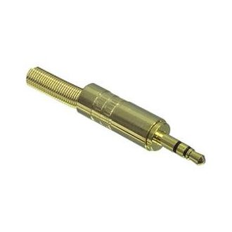 3.5mm stereo jack dugó, fém, törésgátlóval