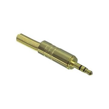 3.5mm stereo jack dugó, fém, törésgátlóval