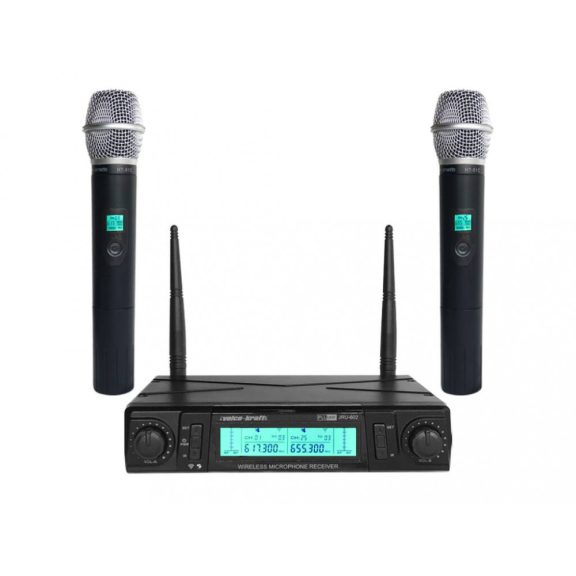 Voice-Kraft JRU-602/HT-51C rádiós dupla kézi mikrofon szett Voice-Kraft JRU-602/HT-51C rádiós dupla kézi mikrofon szett