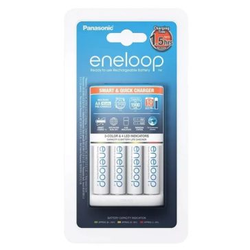 Eneloop gyorstöltő 4db 1900mAh-s akkuval (k-kj55mcc40e)