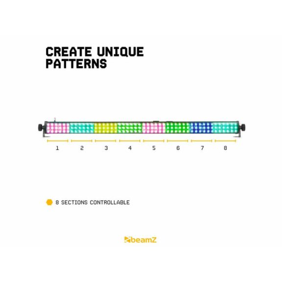 BeamZ LCB144 MKII 144x SMD RGB LED lámpa, DMX, Hangvezérlés