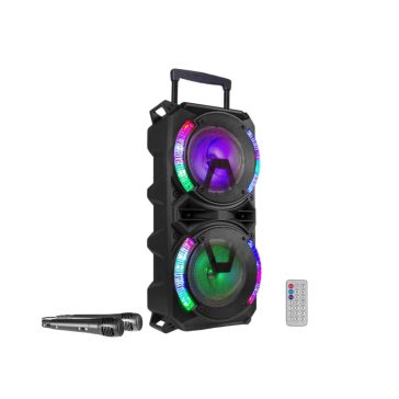   Fenton LIVE280 900W (2x 8″) AKKUMULÁTOROS aktív karaoke hangfal (MP3 + BLUETOOTH)