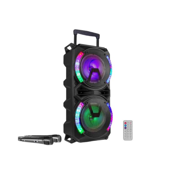 Fenton LIVE280 900W (2x 8″) AKKUMULÁTOROS aktív karaoke hangfal (MP3 + BLUETOOTH) Fenton LIVE280 900W (2x 8″) AKKUMULÁTOROS aktív karaoke hangfal (MP3 + BLUETOOTH)