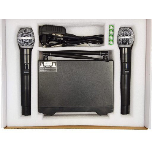 Thunder LX-82 2ND+2T UHF rádiós mikrofon (2 db KÉZI + 2 db CSÍPTETŐS mikrofon)