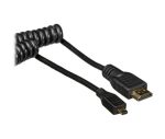 Atomos micro HDMI-HDMI spirál kábel 30cm