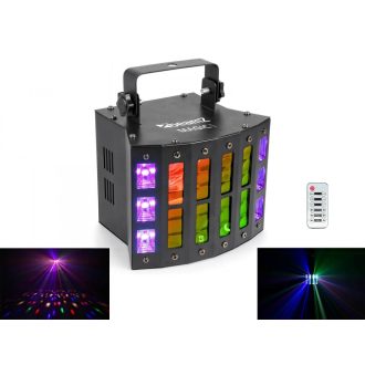   BeamZ Magic1 (9x3W) RGBAWP 24 optikás + UV + Stroboszkóp DMX derby fényeffekt