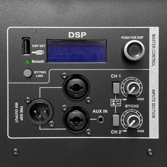 Voice-Kraft MG15D Bi-Amp Aktív hangfal 500/1000W, 15",DSP, Bluetooth 5.1 TWS