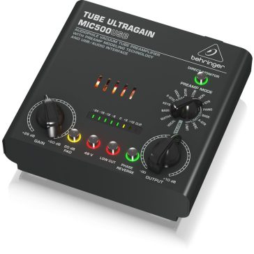 Behringer MIC500USB csöves előerősítő USB kimenettel