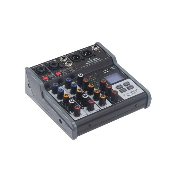 Soundsation MIOMIX 202M - 4-Channel Professional Audio Mixer with Media Player, BT, Digital Echo Effect Soundsation MIOMIX 202M - 4-Channel Professional Audio Mixer with Media Player, BT, Digital Echo Effect