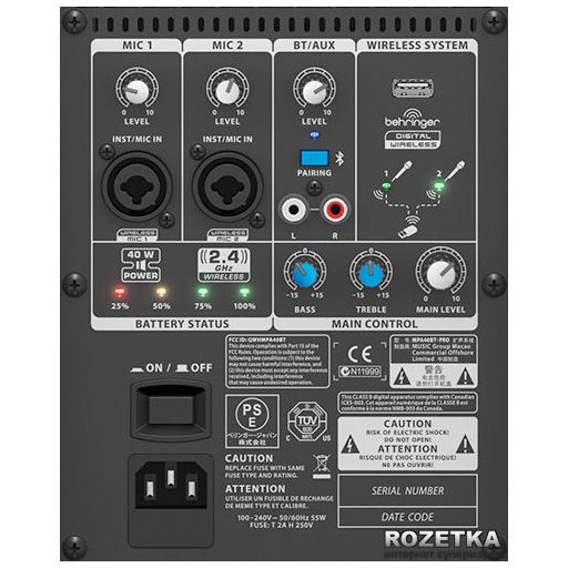 Behringer MPA40BT PRO Europort hordozható mobil hangosító