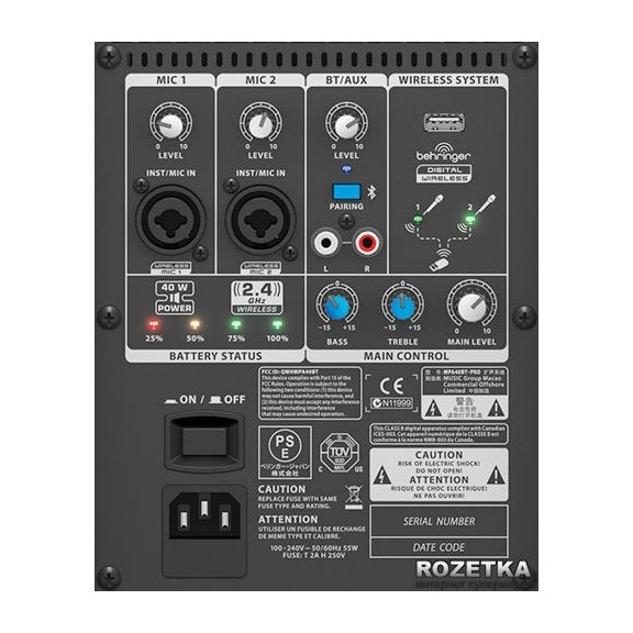 Behringer MPA40BT PRO Europort hordozható mobil hangosító