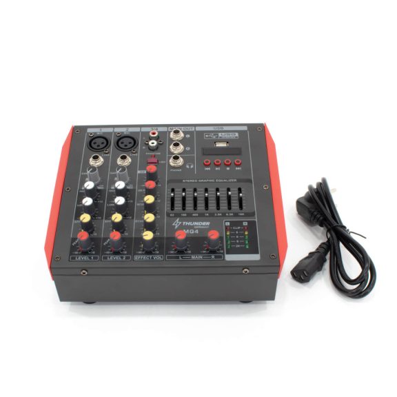 Thunder MQ4 2x300W, 4 csatornás keverőerősítő + Bluetooth Thunder MQ4 2x300W, 4 csatornás keverőerősítő + Bluetooth