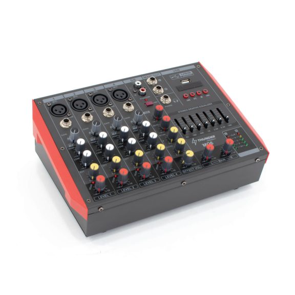 Thunder MQ6 2x300W, 6 csatornás keverőerősítő + Bluetooth Thunder MQ6 2x300W, 6 csatornás keverőerősítő + Bluetooth