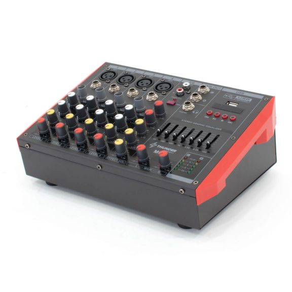 Thunder MQ6 2x300W, 6 csatornás keverőerősítő + Bluetooth Thunder MQ6 2x300W, 6 csatornás keverőerősítő + Bluetooth