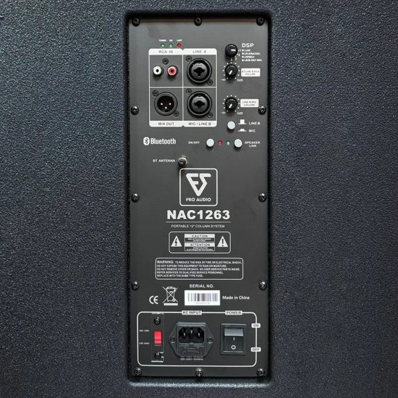FS Audio NAC-1263 Oszlop PA rendszer TWS BT, 1000/2000W FS Audio NAC-1263 Oszlop PA rendszer TWS BT, 1000/2000W