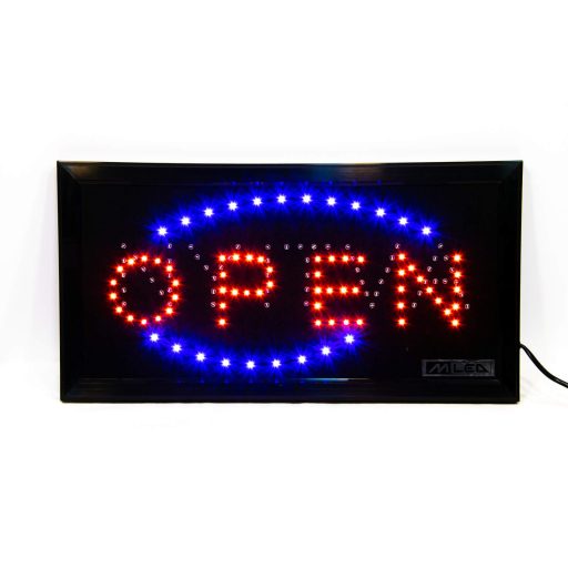 Thunder Germany LED tábla, extra erős ledekkel – NYITVA – OPEN (dupla feliratos)