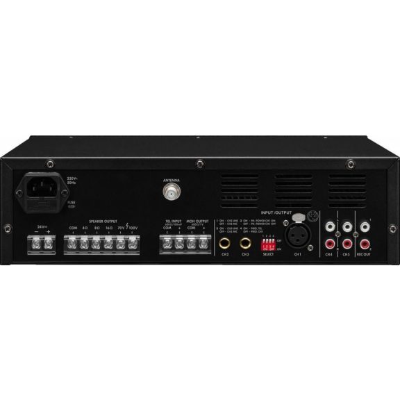 Monacor PA-803DAP keverős erősítő 100V (30W) FM/BT/USB