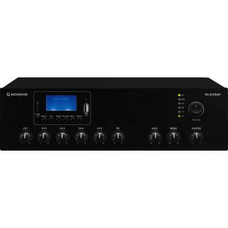 Monacor PA-812DAP keverőerősítő FM/MP3/BT/DAB 100V