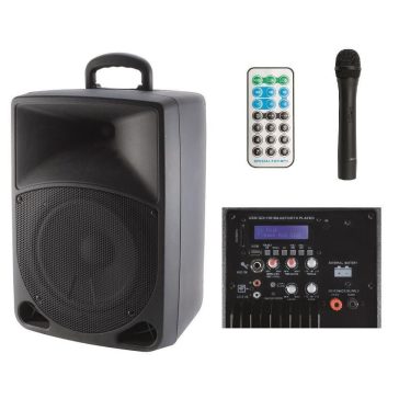   SAL PAB20A USB/SD/BT/MP3 akkus mobil hangosító RF mikrofonnal