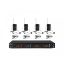 Power Dynamics PD504B UHF vezeték nélküli mikrofon szett (4 x CSÍPTETŐS / FEJ mikrofon) (4 x 50 csatorna) + Koffer