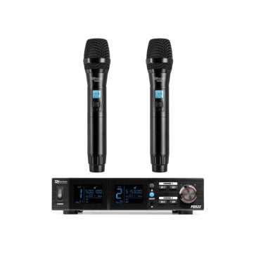   Power Dynamics PD522 UHF dupla rádiós mikrofon (2x kézi mikrofon + koffer)