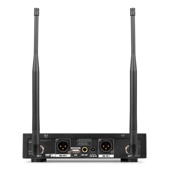 Power Dynamics PD522 UHF dupla rádiós mikrofon (2x kézi mikrofon + koffer)