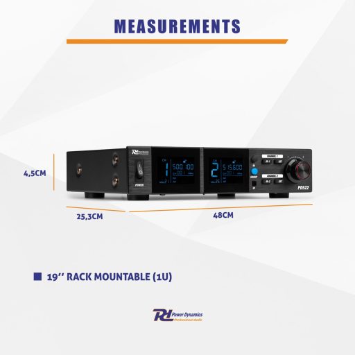 Power Dynamics PD522 UHF dupla rádiós mikrofon (2x kézi mikrofon + koffer)