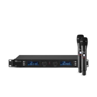   Power Dynamics PD632H UHF rádiós mikrofon (2x 20 csatorna) + Koffer