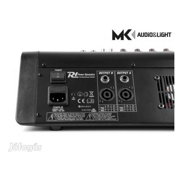 Power Dynamics PDM-M404A (2x200w) keverőerősítő, Bluetooth + Effekt