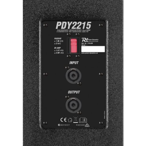 Power Dynamics PDY2215 Passzív hangfal, 2x 15″ 1600W