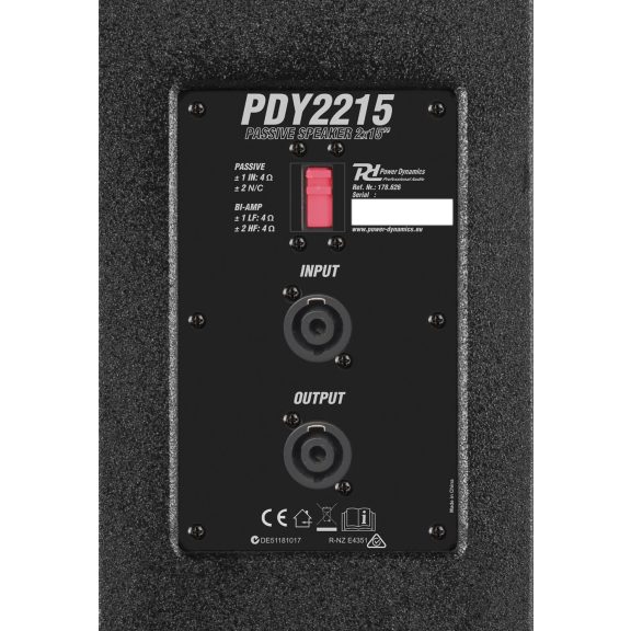 Power Dynamics PDY2215 Passzív hangfal, 2x 15″ 1600W