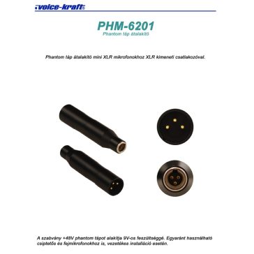 Voice-Kraft PHM-6201 Fantomtáp adapter