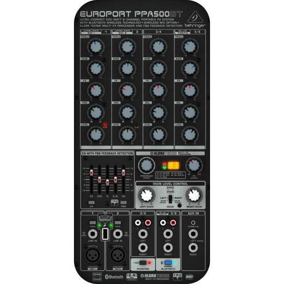 Behringer PPA500BT EUROPORT hordozható mobil hangosító szett