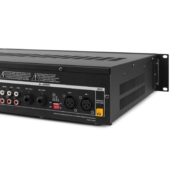 Power Dynamics PRM360, 100V erősítő (360W) 6 csatornás / 4 zónás, (MP3 + Bluetooth)