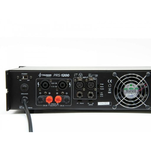 Thunder PRS-1200 végfok erősítő 2x600W Bridge: 1x1200W
