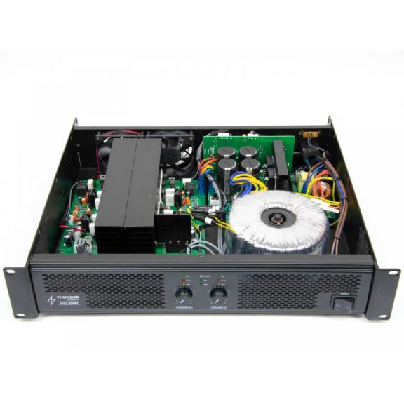 Thunder PRS-1200 végfok erősítő 2x600W Bridge: 1x1200W