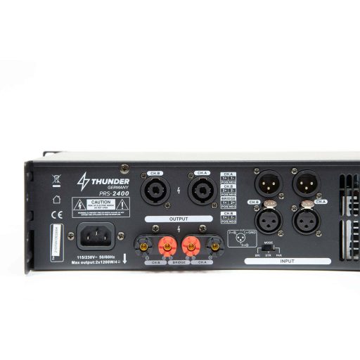 Thunder PRS-2400 végfok erősítő 2x1200W Bridge: 1x2400W