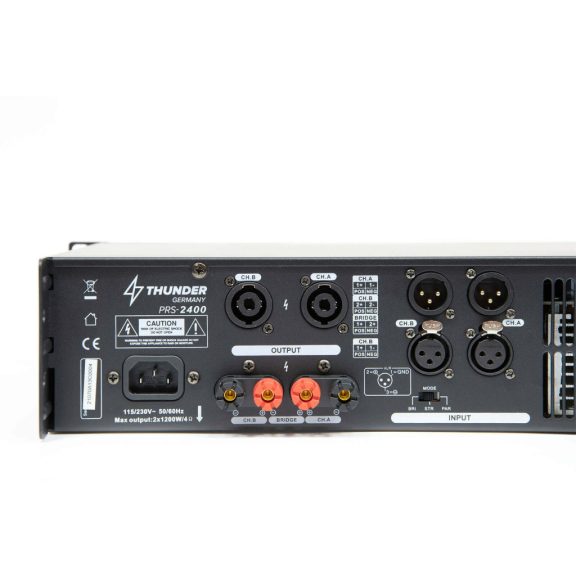 Thunder PRS-2400 végfok erősítő 2x1200W Bridge: 1x2400W