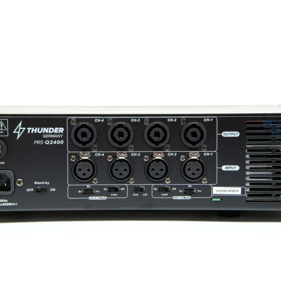 Thunder PRS-Q2400 Quadro végfok erősítő 4x600W, Bridge: 2x1200W