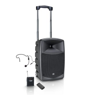   LD Systems RoadBuddy – 10"-os akkus kihangosító URH fejmikrofonnal
