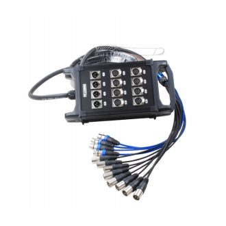 Robust stage box – 12 (8/4) csatornás, 10 m kábellel